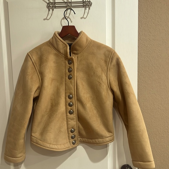 Tan women’s winter button up coat Country Clothing Company Cheyanne collection - Picture 1 of 10